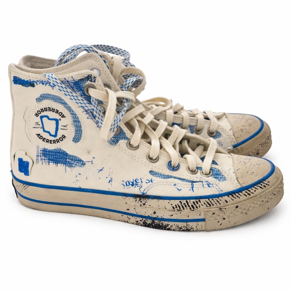 Converse High-Top Sneakers - Blue and Cream